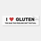 Autocollant De Voiture I Heart Gluten (Devant)
