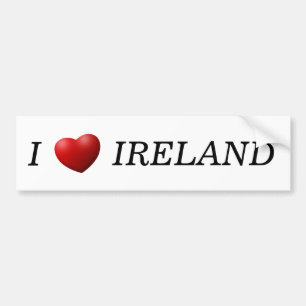 Autocollant De Voiture I Heart Irlande bscn