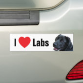 Autocollant De Voiture I Heart Labs (En voiture)