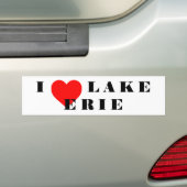 Autocollant De Voiture I heart Lake Erie (En voiture)
