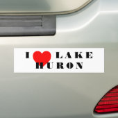 Autocollant De Voiture I heart lake Huron (En voiture)