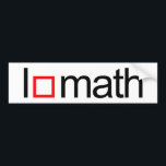 Autocollant De Voiture I heart math<br><div class="desc">Prove your love for all things math with a LabKitty "I heart math" product. Customizable.</div>