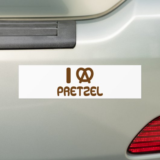 Autocollant De Voiture I Heart Pretzel (En voiture)