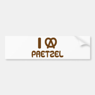 Autocollant De Voiture I Heart Pretzel