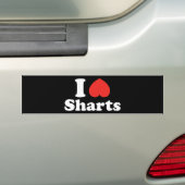 Autocollant De Voiture I Heart Sharts (En voiture)