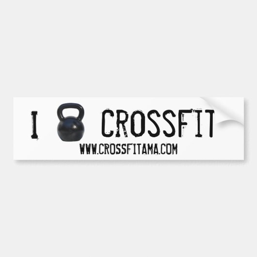 Autocollant De Voiture I kettlebell CrossFit Bumper (Devant)