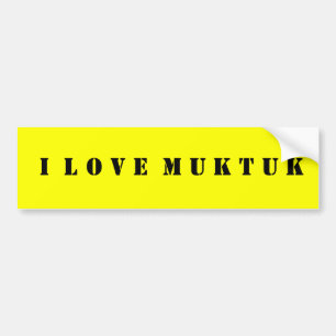 AUTOCOLLANT DE VOITURE I L O V E M U K T U K
