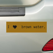 Autocollant De Voiture I l'eau Brown de coeur (En voiture)