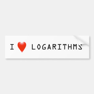 Autocollant De Voiture I logarithmes de coeur