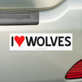 Autocollant De Voiture I loups de coeur (En voiture)