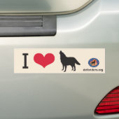 Autocollant De Voiture I loups de coeur (En voiture)