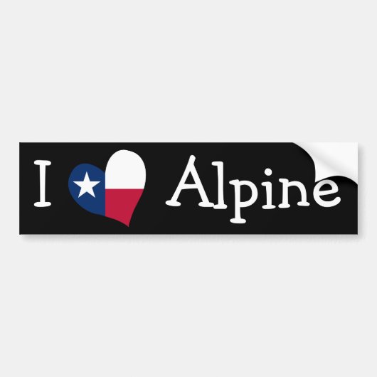 Autocollant De Voiture I Love Alpine (Devant)