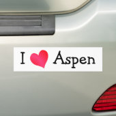 Autocollant De Voiture I Love Aspen (En voiture)