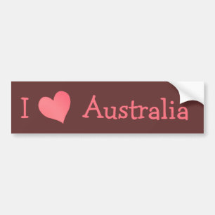 Autocollant De Voiture I Love Australia