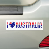 Autocollant De Voiture I Love Australia (Dark) (En voiture)