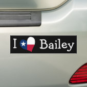 Autocollant De Voiture I Love Bailey (En voiture)