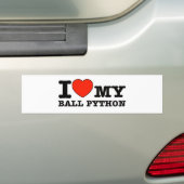 Autocollant De Voiture I Love ball python (En voiture)