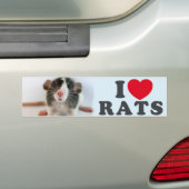 Autocollant De Voiture I love (blazed) Rats (En voiture)