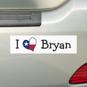 Autocollant De Voiture I Love Bryan (En voiture)