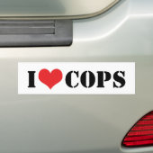 Autocollant De Voiture I Love Cops Bumper Sticker (En voiture)
