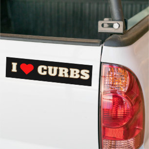 Autocollant De Voiture I Love Curbs Mauvais Chauffeur Sticker
