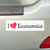Autocollant De Voiture I Love Economics (En voiture)