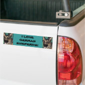 Autocollant De Voiture I LOVE GERMAN SHEPERDS bumper sticker (Sur camion)