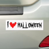 Autocollant De Voiture I Love Halloween drôle personnalisable (En voiture)