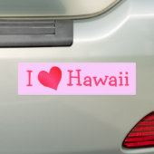 Autocollant De Voiture I Love Hawaii (En voiture)