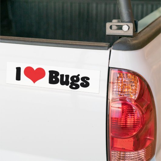 Autocollant De Voiture I Love Heart Bugs - Insectes Entomologiste (Sur camion)