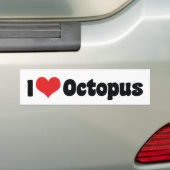 Autocollant De Voiture I Love Heart Octopus (En voiture)