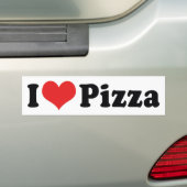 Autocollant De Voiture I Love Heart Pizza (En voiture)
