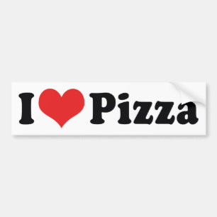 Autocollant De Voiture I Love Heart Pizza