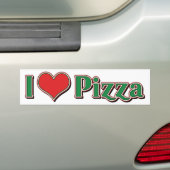 Autocollant De Voiture I Love Heart Pizza (En voiture)