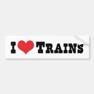 Autocollant De Voiture I Love Heart Trains - Model Train Lover