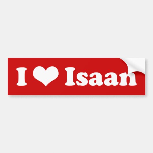 Autocollant De Voiture I Love Isaan (Devant)