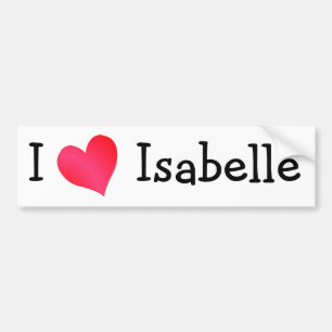 Autocollant De Voiture I Love Isabelle