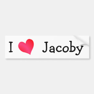 Autocollant De Voiture I Love Jacoby