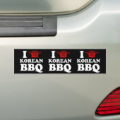 Autocollant De Voiture I Love Korean BBQ (고 기 구 이) (En voiture)