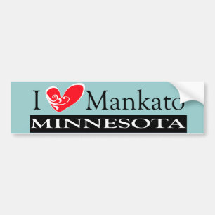 Autocollant De Voiture I Love Mankato Minnesota