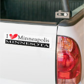 Autocollant De Voiture I Love Minneapolis Minnesota (Sur camion)