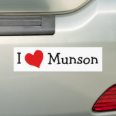 Autocollant De Voiture I Love Munson (En voiture)