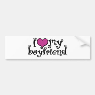 Autocollant De Voiture I Love My Boyfriend