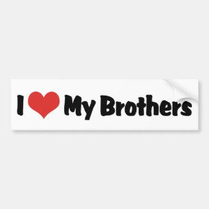 Autocollant De Voiture I Love My Brothers
