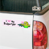 Autocollant De Voiture I Love My Budgie (Sur camion)