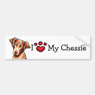 Autocollant De Voiture I Love My Chessie Chesapeake Bay Retriever