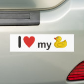 Autocollant De Voiture I love my duck (En voiture)