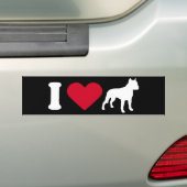 Autocollant De Voiture "I Love my Pit Bull" (En voiture)