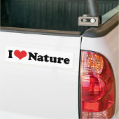 Autocollant De Voiture I Love Nature Bumper Sticker (Sur camion)