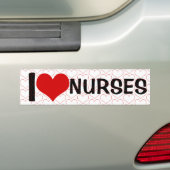 Autocollant De Voiture I Love Nurses Hearts (En voiture)